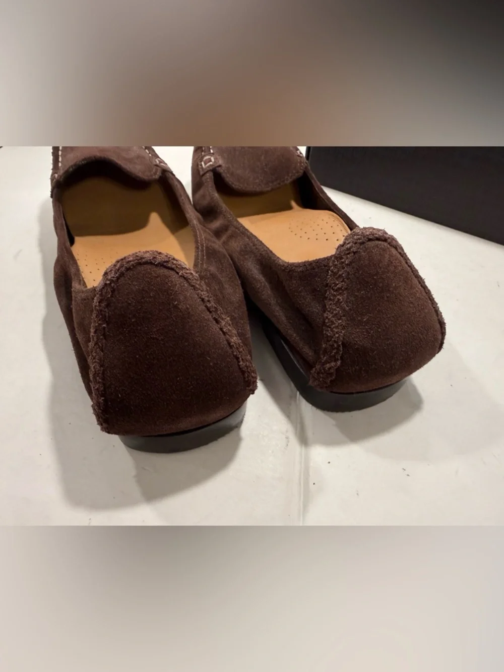 Cole Haan NikeAir Collab Candyce Brown Suede Loafers Sz 7 Box Flats Moccasin - Picture 4 of 9